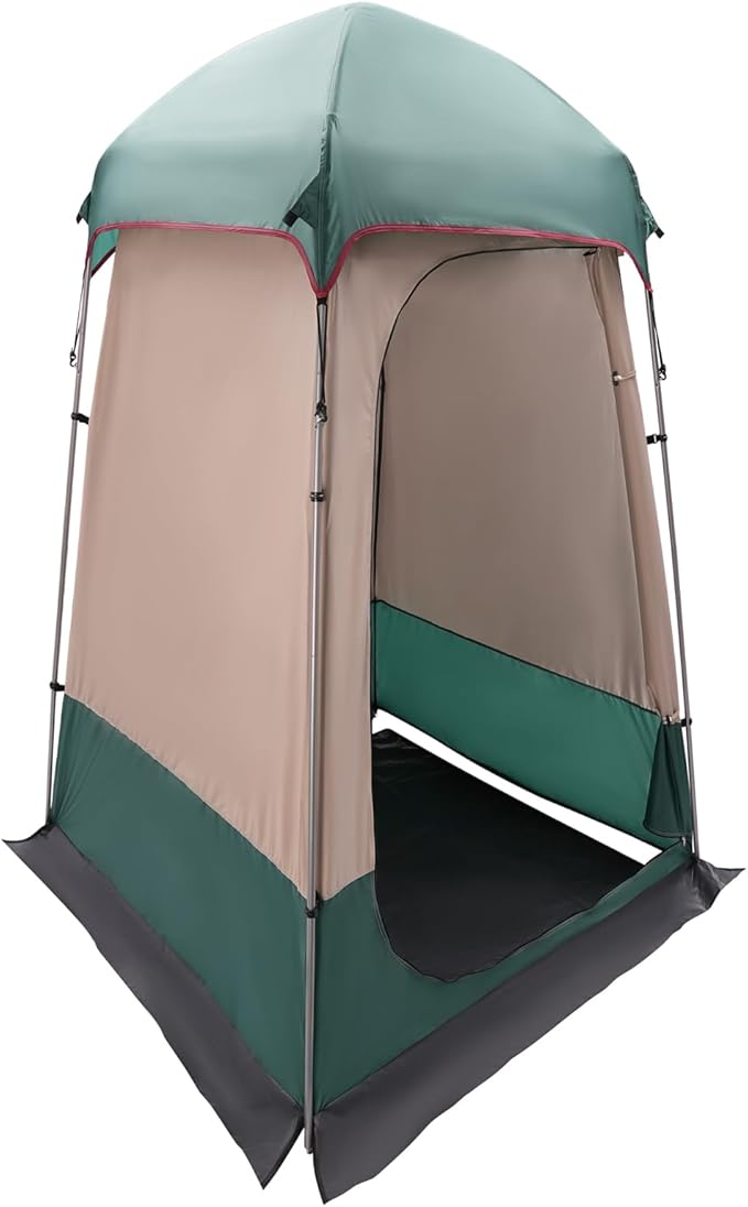 Outdoor Camping Privacy Shelter Shower Tent Portable Toilet Tent Changing Dressing Room Instant Privacy Shelters Outdoor Shower Enclosure for Hiking Beach Picnic Fishing (Dark Green)