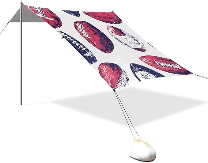 Rugby Tile Color Pattern Camping Sun Shelter Beach Tent Portable Beach Sun Shade Outdoor Canopy for Camping Trips Fishing Picnic