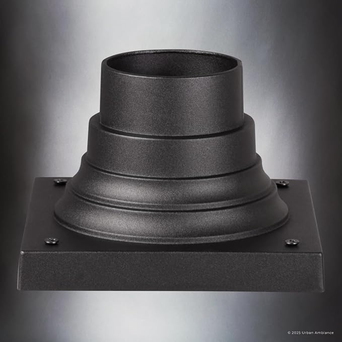 Urban Ambiance UFSA100 Contemporary Outdoor Pier Mount 4 H x 6 W Square Matte Black Finish Post Light Accessory (Contemporary Square)