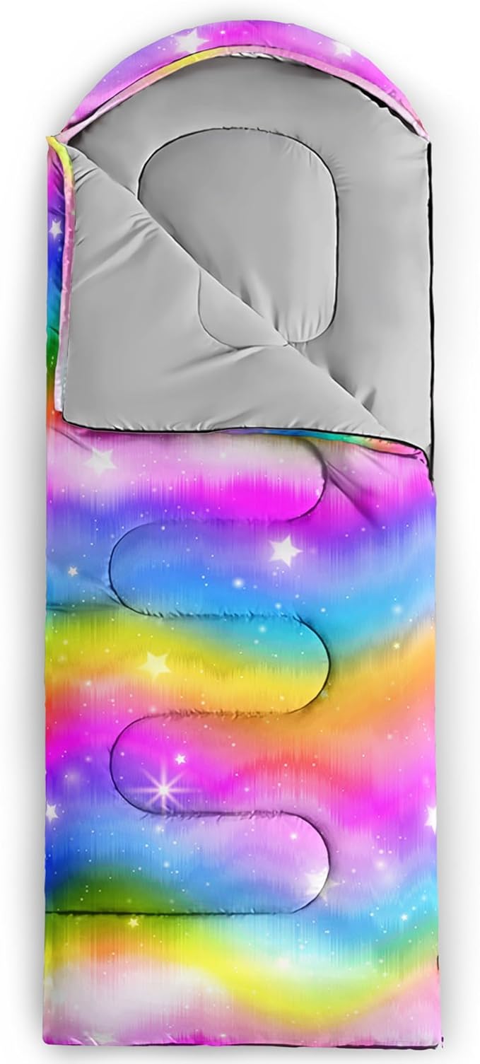 BSNTHO Camping Sleeping Bags3 Season Warm &amp Cool WeatherLightweightWaterproof Sleeping Bags for Adults &amp KidsTravelingand OutdoorsCamping Gear Equipment