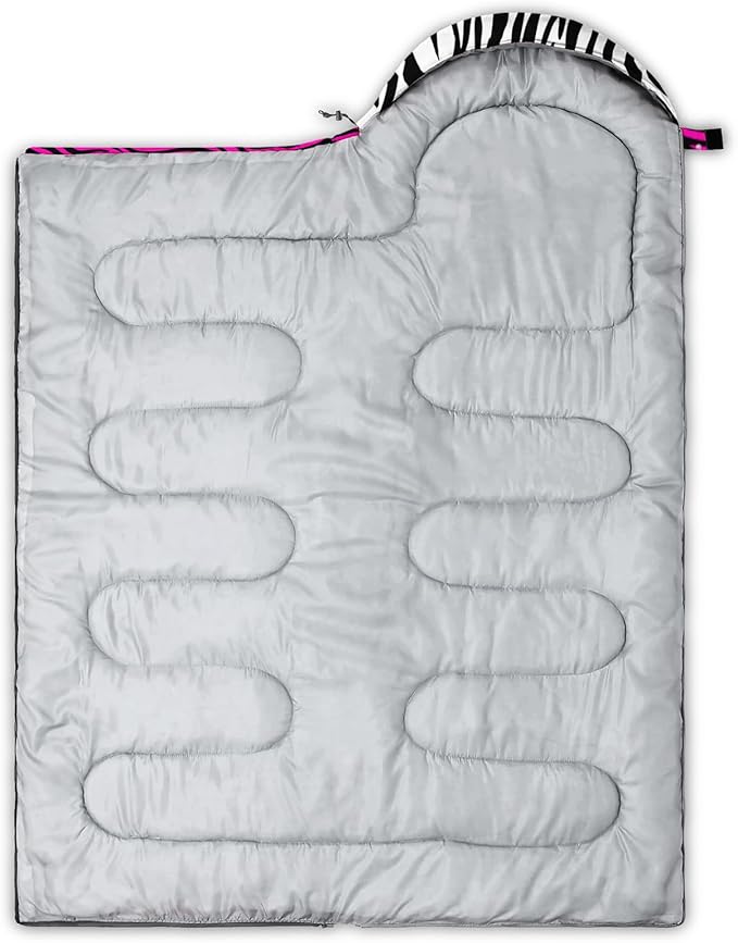 QOOMO Camping Sleeping Bags3 Season Warm &amp Cool WeatherLightweightWaterproof Sleeping Bags for Adults &amp KidsTravelingand OutdoorsCamping Gear Equipment
