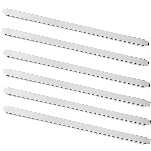 (Set of 6) 20 Stainless Steel Steam Table Adapter Bars – Hotel Pan Divider for Full &amp Fractional Size Pans (6 Top Lenth 21-inch Bottom Lenth 20-inch)