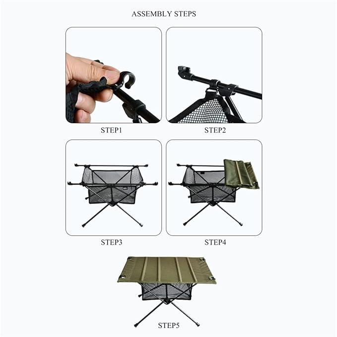 Camp Table Storage Bag Mesh Tripod Organizer for Camping Picnic and Outdoor Folding Table Under Table Storage Bag Black
