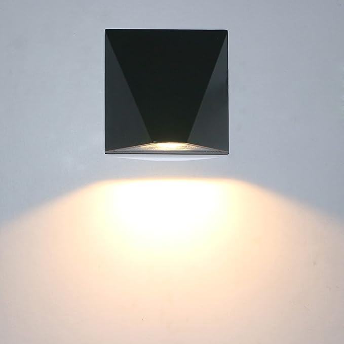 12W LED Outdoor External Wall Sconces Door Gate Light Waterproof Fixture lamp Black Warm White