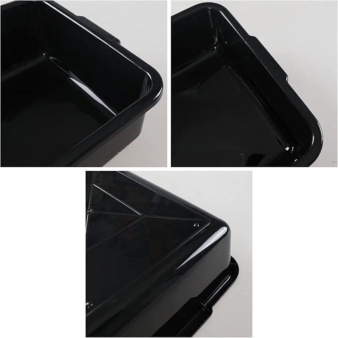 5 Packs 8 L Commercial Bus Tub /Tote Small Plastic Utility Boxes Black