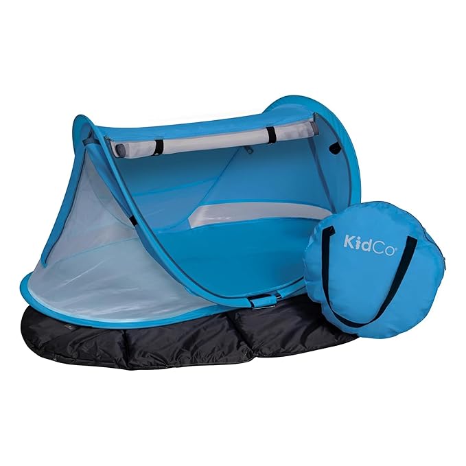KidCo - Peapod Prestige Lightweight Outdoor Portable Toddler Travel Tent Play Tent with UV Protection Sun Shade &amp Toy Loops Ages 6 Months - 4 Years (Sky)