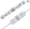 Lumary Waterproof 3PIN Wire Connector for Permanent Outdoor Lights White 2 Pack
