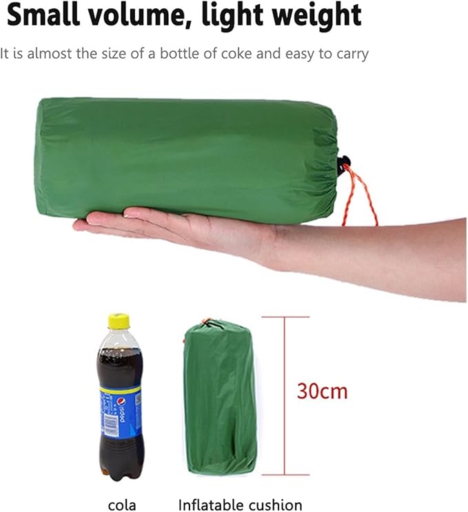 Camping Sleeping Pad Inflatable Air Mattresses Outdoor Mat Furniture Bed Very Light Cushion Pillow Hiking Trekking with(France)