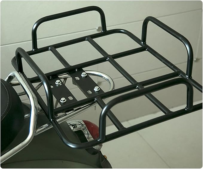 Food Delivery Box Rack Rear GrilleElectric Bicycle Delivery Box Rack Rear Grille 80kg Loading Seamless Steel Tube Universal for Motorcycle(Guardrail (inner diameter 45/35))