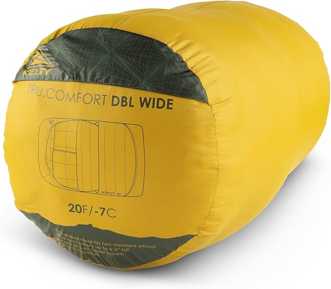 Kelty Tru.Comfort Doublewide 20 Degree Sleeping Bag – Two Person Synthetic Camping Sleeping Bag for Couples &amp Family Camping