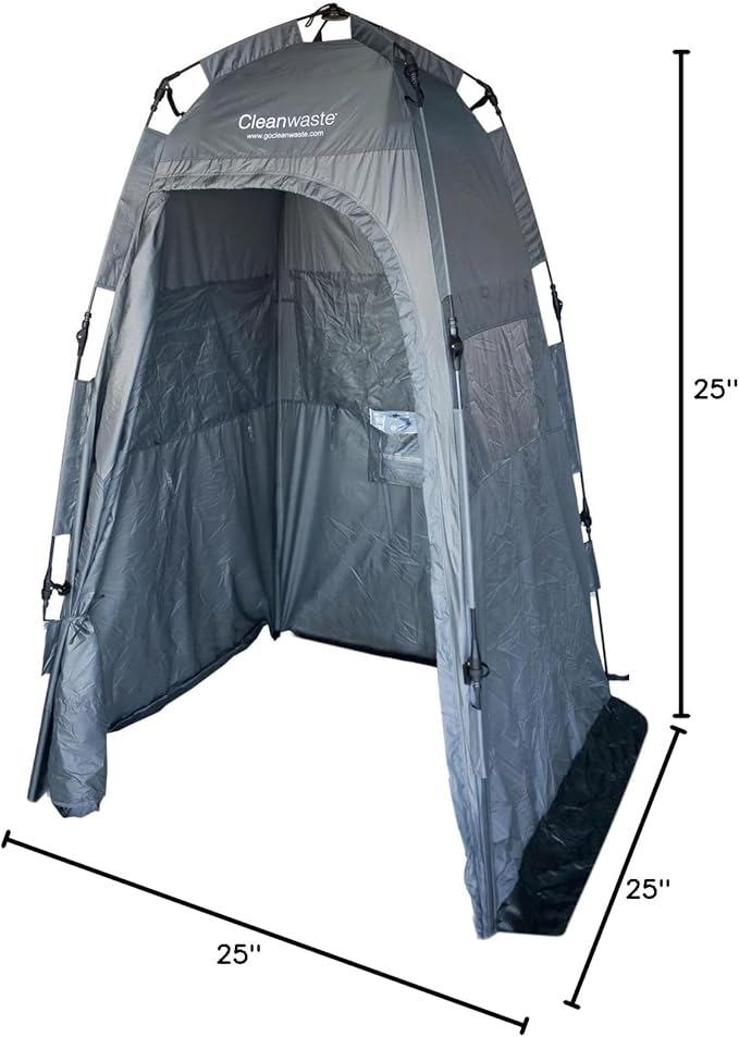 Spacious Portable Privacy Tent for Outdoor Showers Changing Room &amp Compatible for Cleanwaste Camping Toilet - Surfing Beach Hiking Ice Fishing &amp More - 6½ Ft. Tall with 4' x 4' of FloorSpa