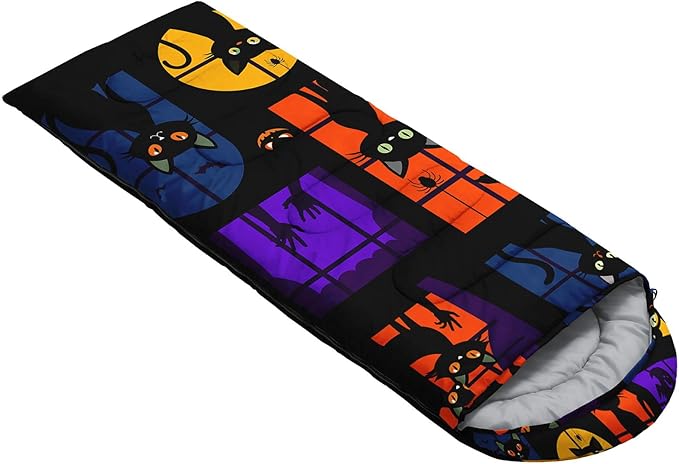 Kids Sleeping Bag for Boys GirlsWestern Cowboy Print-Lightweight Warm Portable Outdoor Indoor-Waterproof Cold Weather Resistant Sleeping Bag for Camping Hiking