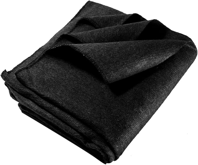 SE Black 64 x 84 4-lb. Warm Blanket with 80% Wool - BI64845BK