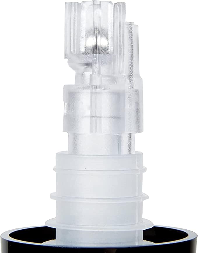 TrueCraftware- 1-1/4 oz Measured Liquor Pourer with Clear Tail &amp Black Collar Acrylonitrile Set of 12- Cocktail Shot Dispenser Liquor Bottle Pourers Alcohol Liquor Pourers Bar Bartender Accessorie