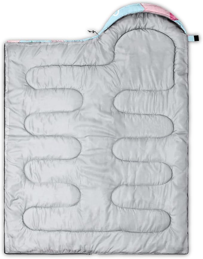 QOOMO Axolotl Cute Camping Sleeping Bags3 Season Warm &amp Cool WeatherLightweightWaterproof Sleeping Bags for Adults &amp KidsTravelingand Outdoors