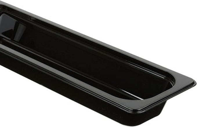 TrueCraftware- Half Size Long 2-1/2” Deep Food Pan Polycarbonate Black Color- Commercial Restaurant Food Storage Containers Hotel Pans for Catering Buffets Restaurants Fruits Vegetables Corns