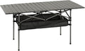 Outdoor Folding Table 7.93LBS Ultralight Camping Table with Built-in Storage &amp Carry Bag 225LBS Heavy Duty Aluminum Tabletop Carbon Steel Frame for Camping Picnic Beach BBQ