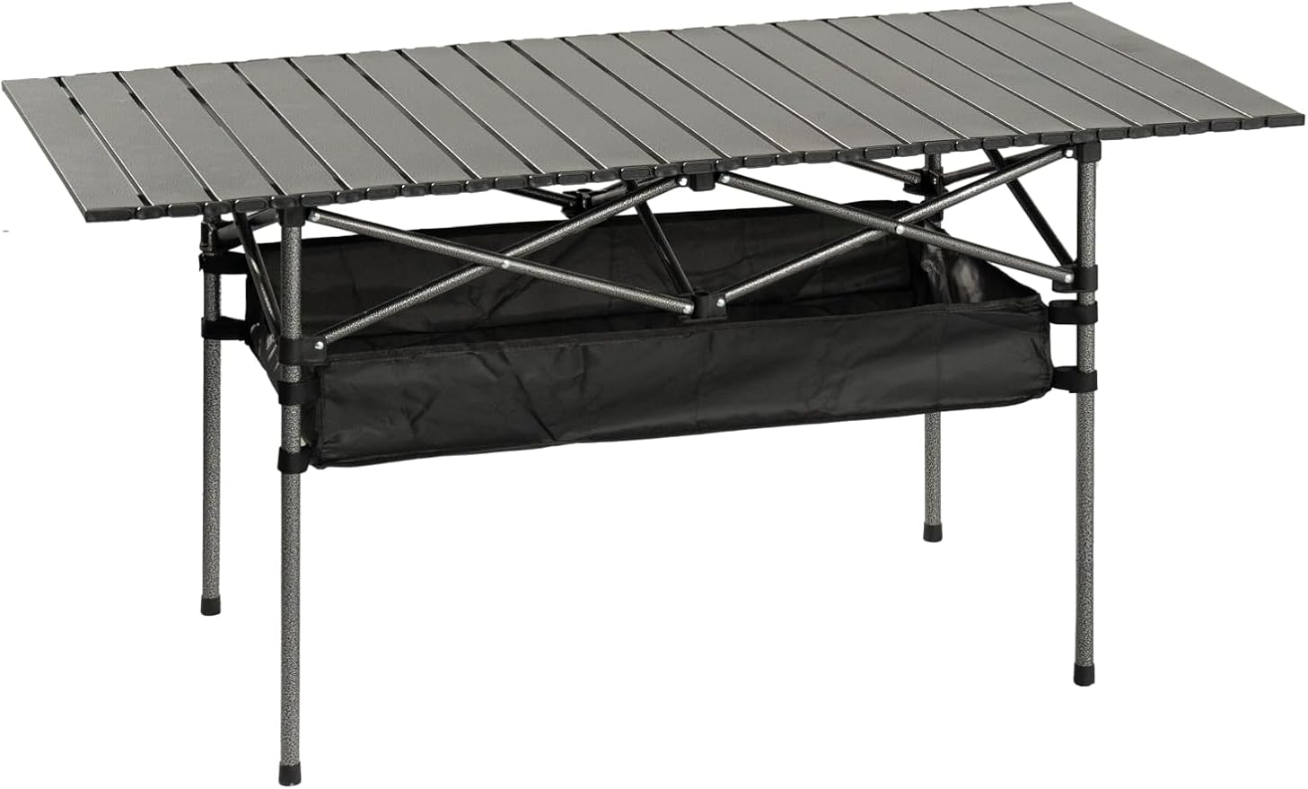 Outdoor Folding Table 7.93LBS Ultralight Camping Table with Built-in Storage &amp Carry Bag 225LBS Heavy Duty Aluminum Tabletop Carbon Steel Frame for Camping Picnic Beach BBQ