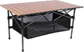 Portable Foldable Camping Table Lightweight Aluminium Alloy Rolling Design Ideal for Camping Picnics BBQs and Parties Available in 3 Sizes Log Colour 47.2X2.