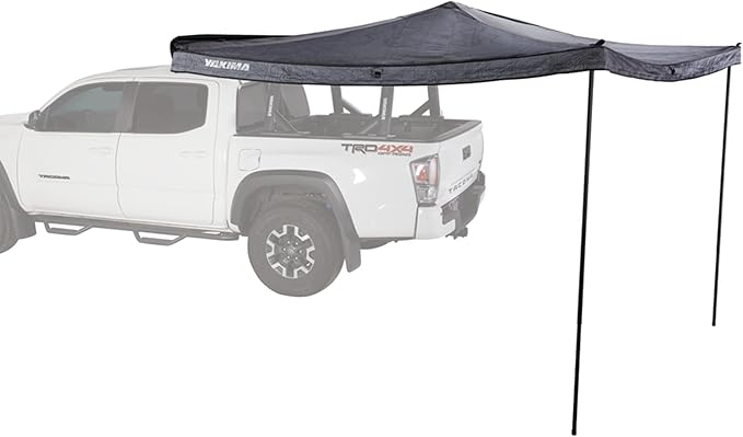 Yakima Freestanding Roof Mounted Awning 270 Degree 80 Sq Ft Travel Sun Protection Canopy w/Support Legs for Left Side of Vehicle OverNOut 270 LG