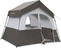 HIKERGARDEN 6-8 Person Camping Tent - Portable Family Cabin Tent for Camp Windproof Fabric Camp Tent Outdoor for Hiking Backpacking Traveling