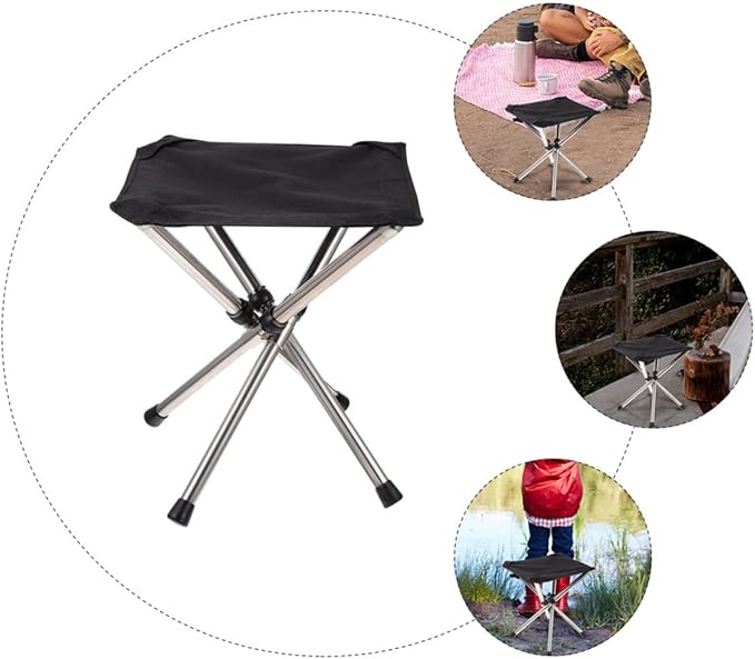 BESPORTBLE Outdoor Foldable Chair Fishing Folding Stool Lightweight Portable for Camping and Sports
