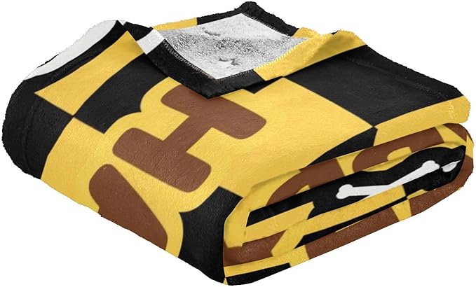 Happy Halloween Yellow Black Checkered Soft Cozy Couch Throws Large Cozy Blanket for Party Sofa Bed Living Room 50x70