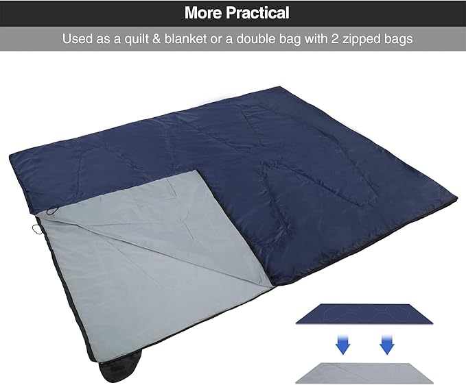 REDCAMP Ultra Lightweight Sleeping Bag for Backpacking Hiking Comfort for Adults Warm Weather with Compression Sack