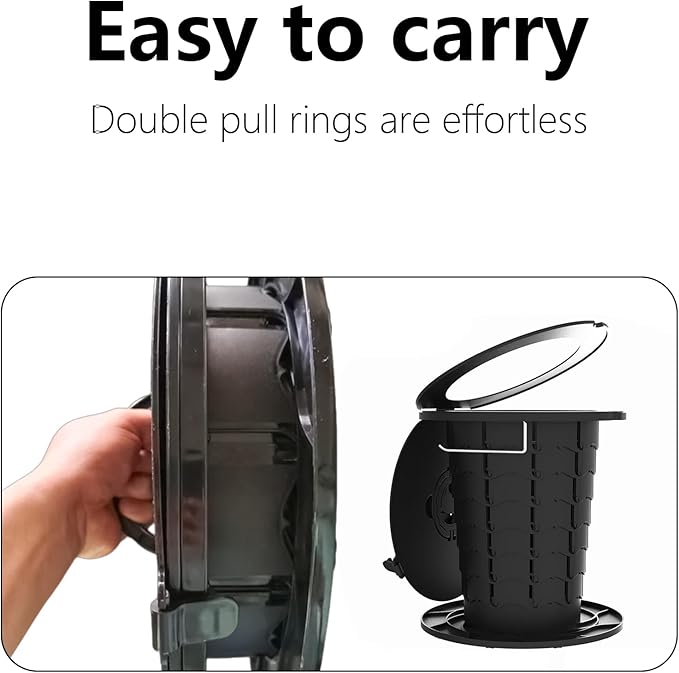 Outdoor Furniture Folding Camping Toilet Portable Toilet for Adults with Lid Seats Outdoor Travel Toilet for Fishing Hiking Campervan