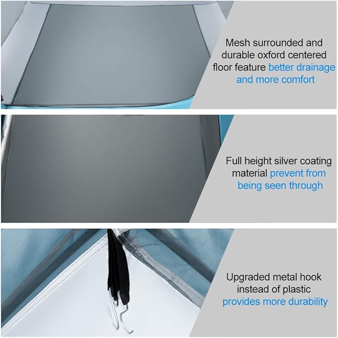 VINGLI 6.7FT Shower Tent Changing Room Tent for Portable Toilet with Mesh Floor and Carrying Bag Lightweight &amp Sturdy Perfecr for Camping Boat Dressing Outdoor or Indoor