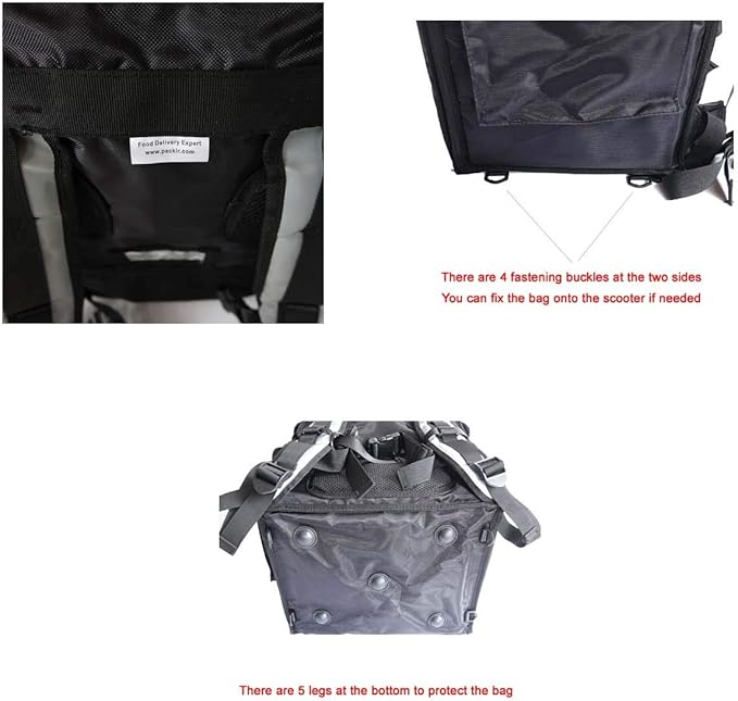 PK-66V: Insulated Food Delivery Backpack16 L x 12 W x 18 H Top LoadingTake Out Bag Thermal Delivery Bag Pizza Delivery Backpack Matte Waterproof Middle