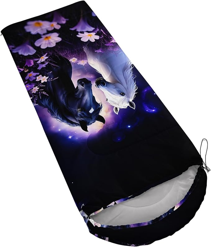 AILONEN Cartoon Camping Sleeping Bag for Boys Girls AdultsLightweight &amp Waterproof3 Season Warm &amp Cold WeatherPortablePrinted Sleeping BagTravelingCampingHiking