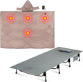 iClimb 1 Heated Camping Blanket and 1 Super Easy Assemble Cot Ultralight Compact for Adults Outdoor Camping Backpacking Hiking