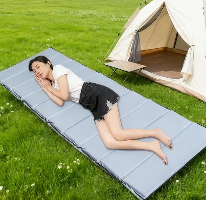Camping Mattress with Pillow Compact Inflatable 2-Person Portable Mat for Backpacking Hiking Car Traveling Beach Tent