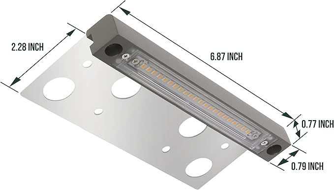 GKOLED 20-Pack 6.8 Inches Low Voltage Hardscape Light 12V AC/DC Retaining Wall Lighting 4W 2700K Paver Wall Lights Outdoor Step Lights Die-cast Aluminum Housing Gray UL Listed