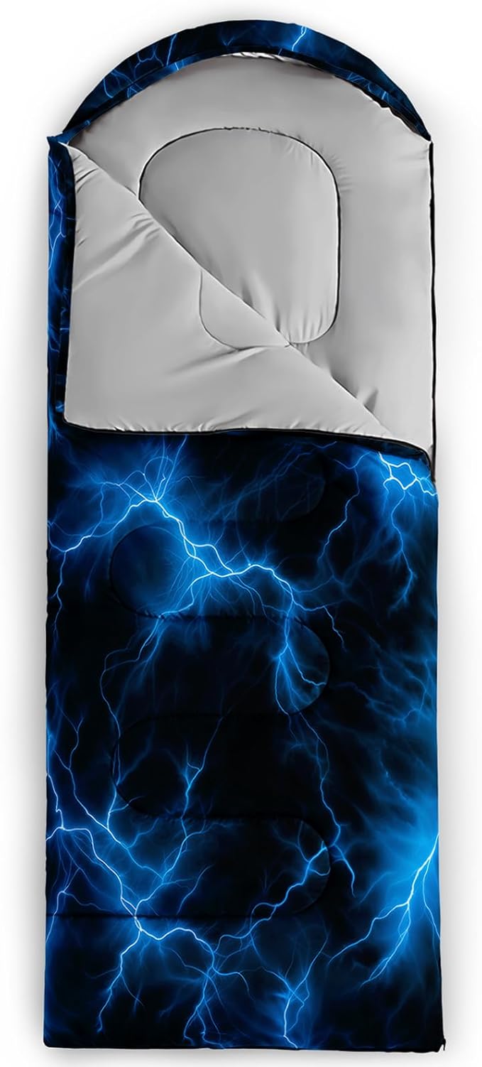 QOOMO Camping Sleeping Bags3 Season Warm &amp Cool WeatherLightweightWaterproof Sleeping Bags for Adults &amp KidsTravelingand OutdoorsCamping Gear Equipment