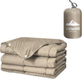 zzlamb Camping Blanket Compact Lightweight Soft Puffy Blanket Water-Repellent Packable Warm Quilt Down Alternative Picnic Hiking Backpacking Beach Travel RV Airplane Couch Car