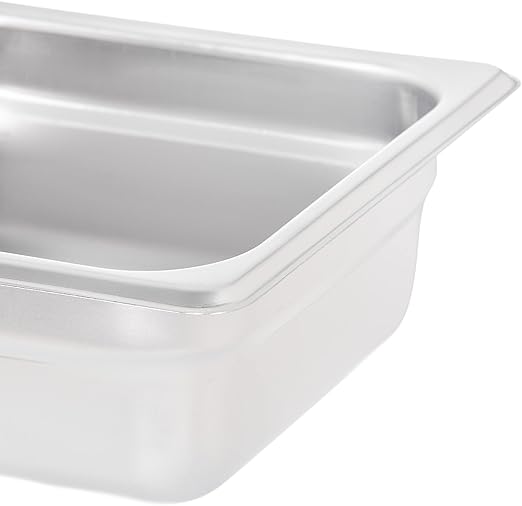Carlisle FoodService Products Durapan Stainless Steel Pan 1/6 Size Hotel Pan for Catering Buffets Restaurants Stainless Steel 2.5 Inches Deep Silver (Pack of 6)