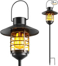 2 Pack Solar Garden Lights with Ground Spikes Solar Powered Pathway Lanterns for Yard Patio Driveway - Decorative Landscape Lighting Gifts for Family Women