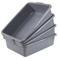 23 L Large Commercial Bus Tub Restaurant Plastic Bus Box Gray 4 Packs