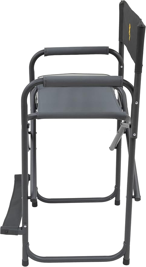 Browning Directors Chair - Outdoor Folding Chairs Made with Durable Fabric and Sturdy Aluminum/Steel Frame with Extra Tall Seat and Flip-Down Footrest