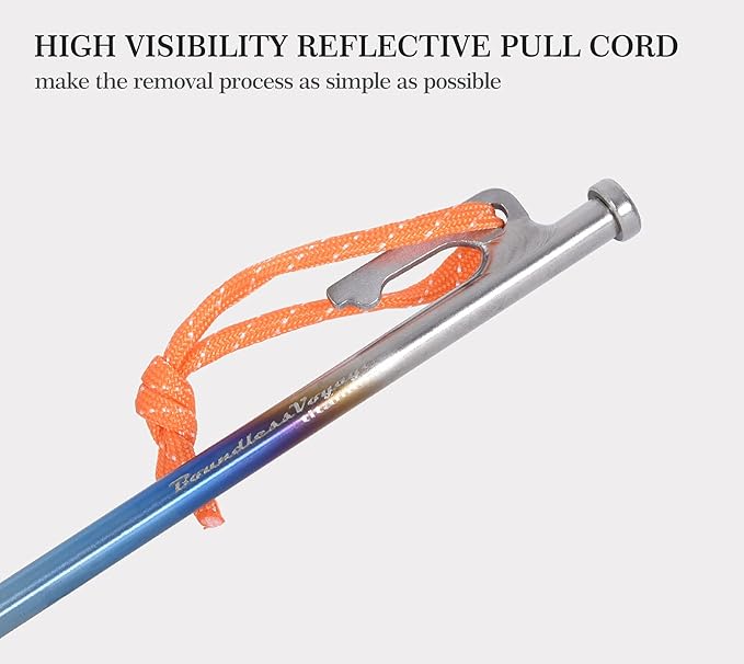 Boundless Voyage 6pcs/lot Titanium Alloy Tent Pegs Outdoor Camping Awning Tent Stakes Lightweight Hiking Climbing Tent Nail 24cm/30cm/35cm