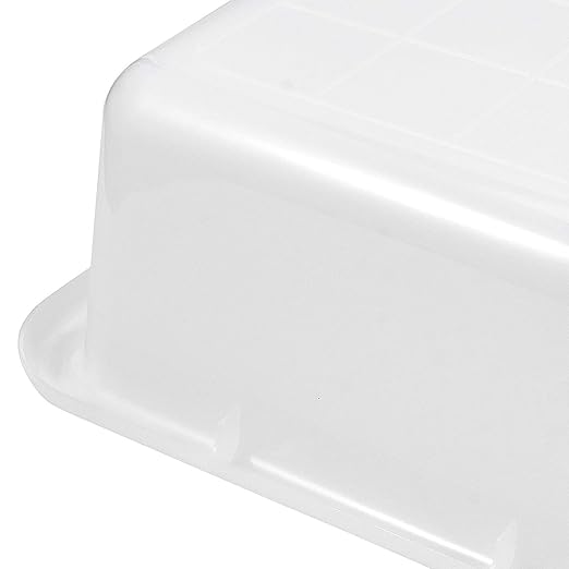 ZOENHOU 4 Pack 10 L Bus Tubs Plastic Bus Box Tote White Commercial Plastic Bus Box Tote Box Wash Basin Tote Box for Pantry Washing Dishes 5 Inch Deep