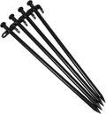 DECHOUS 4Pcs Metal Ground Stakes for Gardening Durable Lawn Nails with Sharp Tips for Easy Installation for Tents Trampolines and Greenhouses Heavy Duty Outdoor Fixing