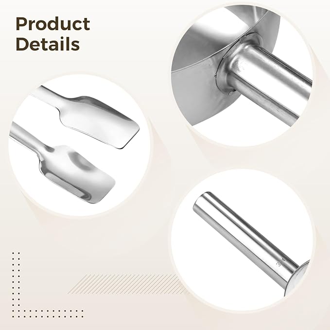 Generic Stainless Steel Ice Scoop Set Easy Cleaning 16 Pcs Containing 8 Ice Cube Tongs And 8 Ice Scoops Ideal For Freezers And Ice Machines