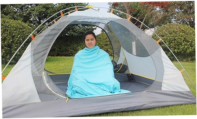Lightweight Fleece Sleeping Bag for Winter Camping Multi-Purpose for Hiking Home Seat Cushion