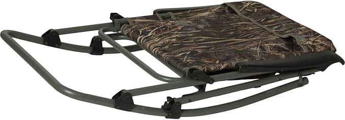 Banded Folding Rocking Chair | Lightweight Portable Weather-Resistant Extra-Wide Padded Outdoor Hunting &amp Camping Chair with Tubular Steel Frame &amp Armrests Realtree Max-7
