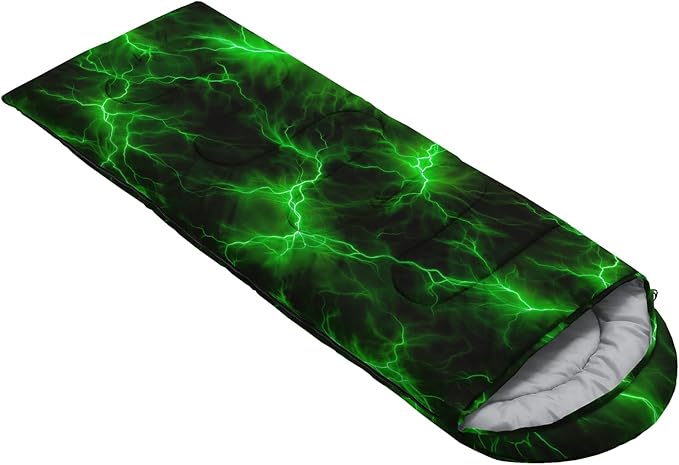 QOOMO Camping Sleeping Bags3 Season Warm &amp Cool WeatherLightweightWaterproof Sleeping Bags for Adults &amp KidsTravelingand OutdoorsCamping Gear Equipment