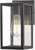 Bestshared Outdoor Wall Sconce Exterior Wall Lighting Fixture Outdoor Porch Mount Light Front Door Lantern Lamp in Black Finish with Clear Glass for Porch(1 Pack)