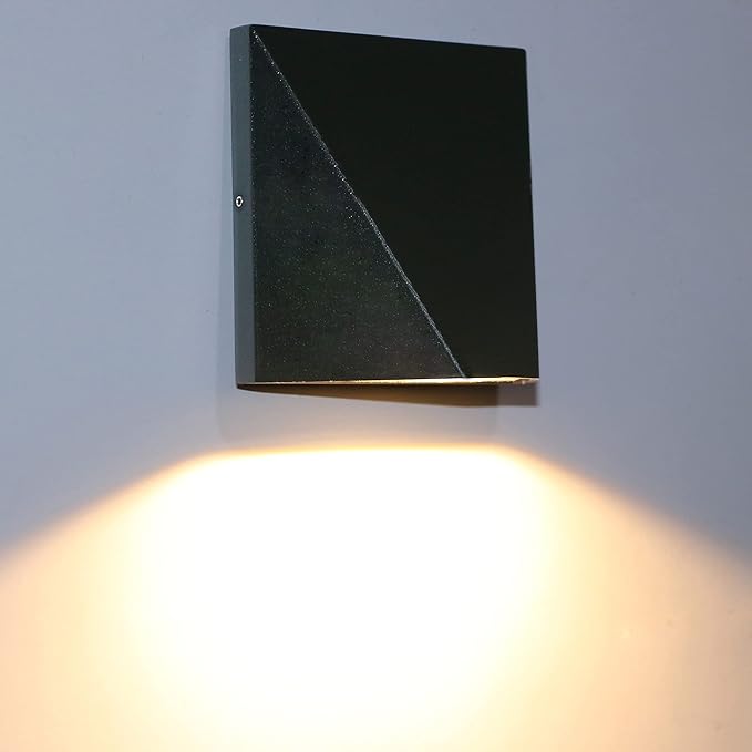 12W LED Outdoor External Wall Sconces Door Gate Light Waterproof Fixture lamp Black Warm White